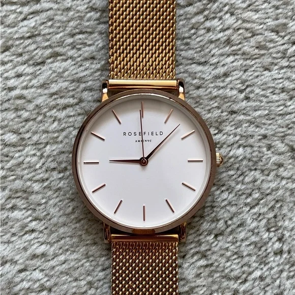 Rosefield Accessories Rosefield Tribeca Rose Gold Mesh Watch